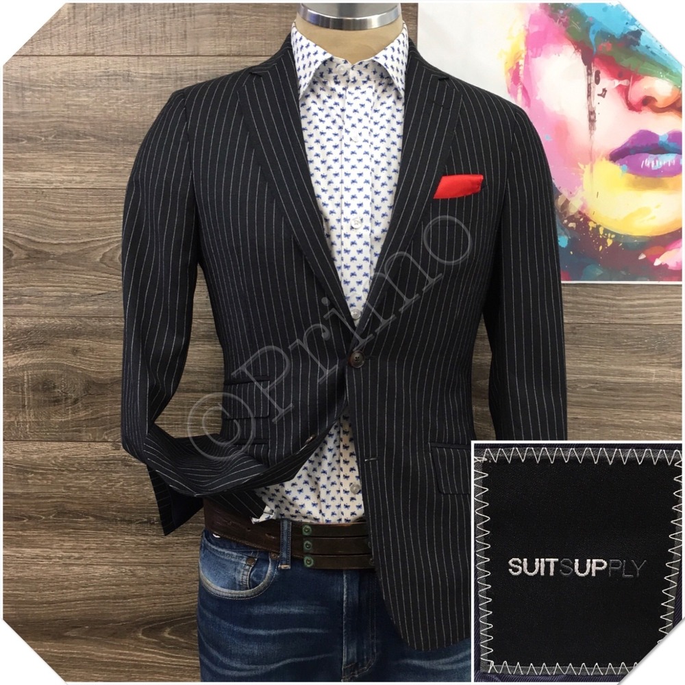 SUITSUPPLY Mens Wool Blazer Sport Coat Casual Jacket Size 34R Two‎ Button Suit